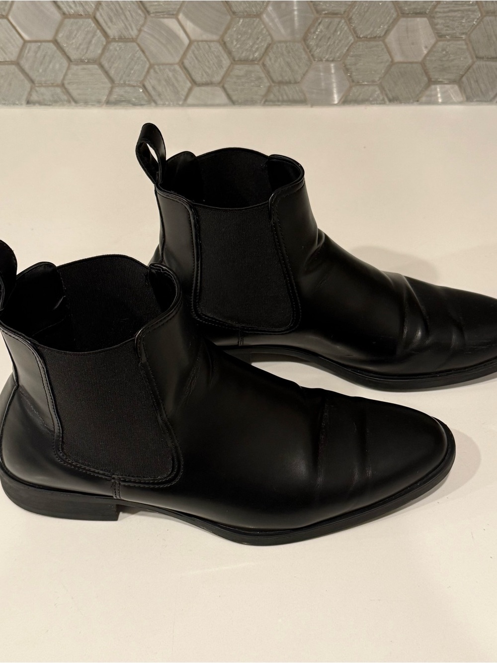 Zara Black Leather Chukka Boots